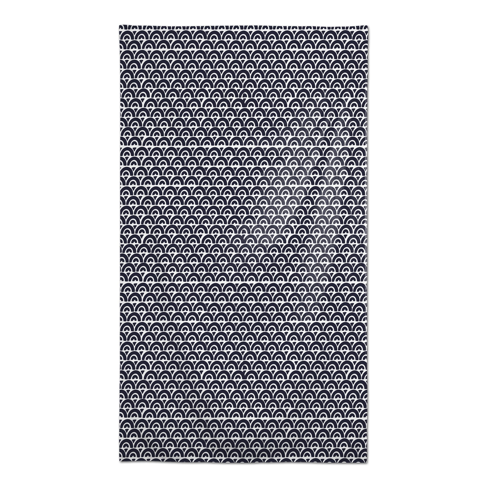 Navy Wavy Arch Tablecloth
